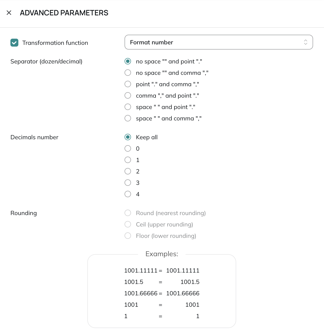Numeral attributes