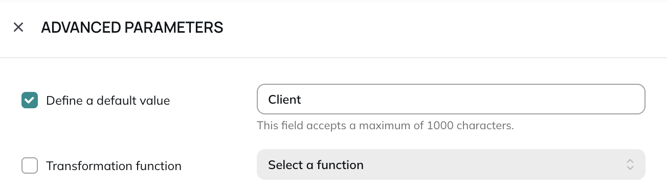 Default value