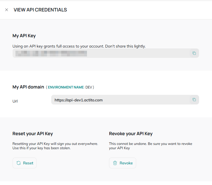 API key