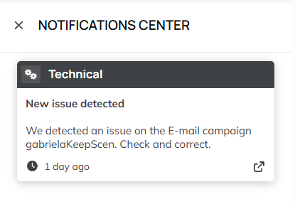 Technical notification