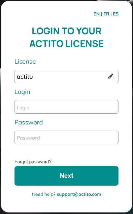 Logging in