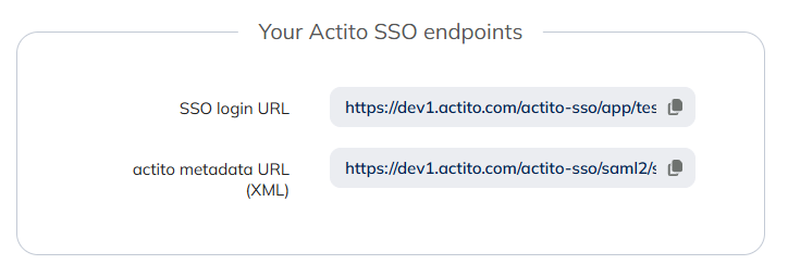 SSO Endpoints