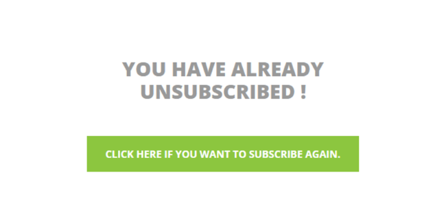 already unsubscribed