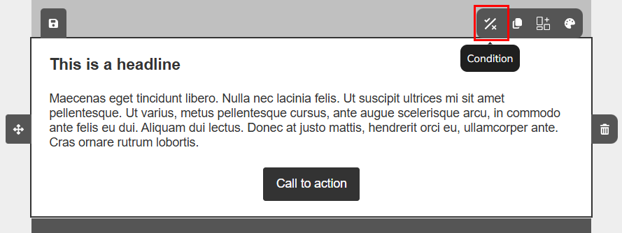 Add a condition on the editor