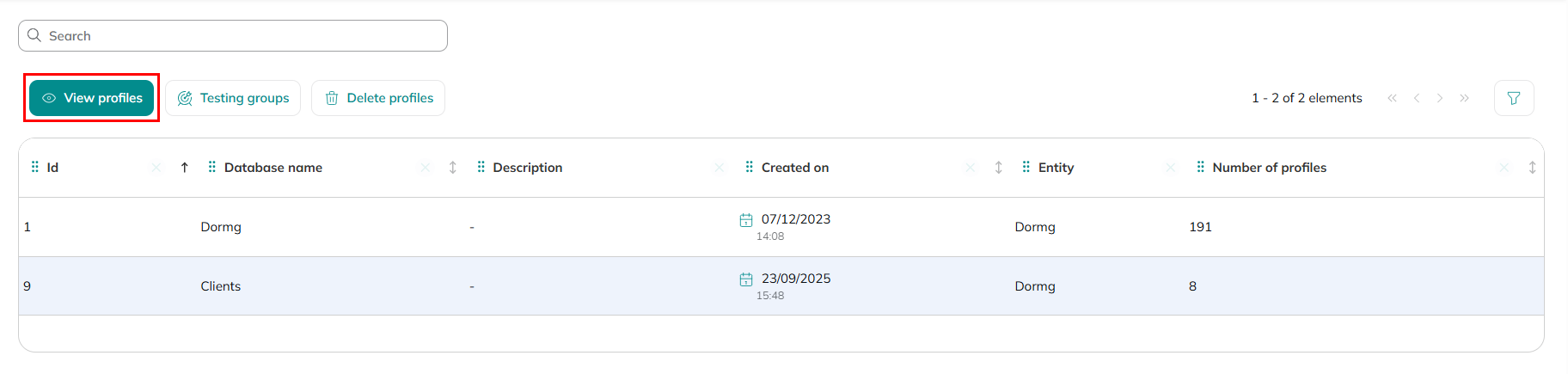 View profiles