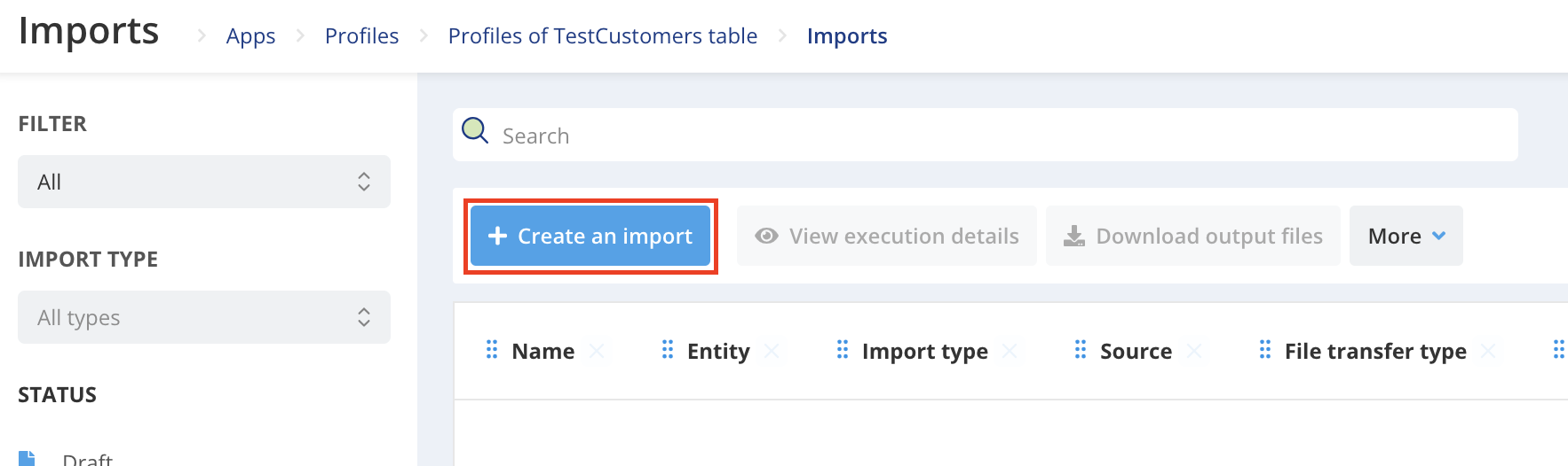 Create import