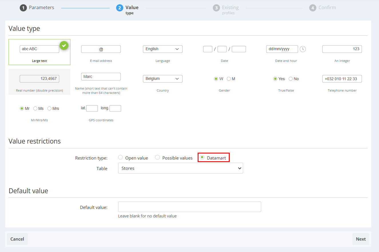 Linking a Repository table to a profile table