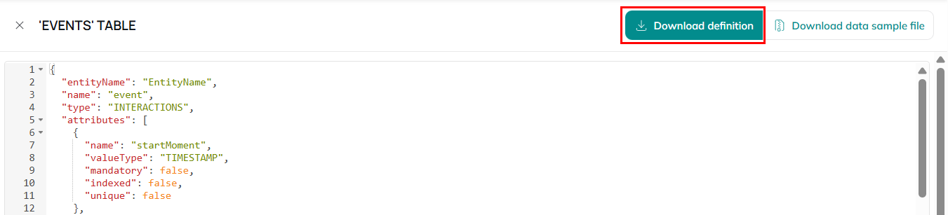 Download the JSON