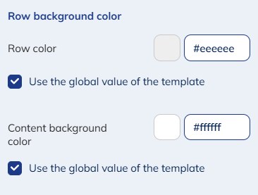 Row background color