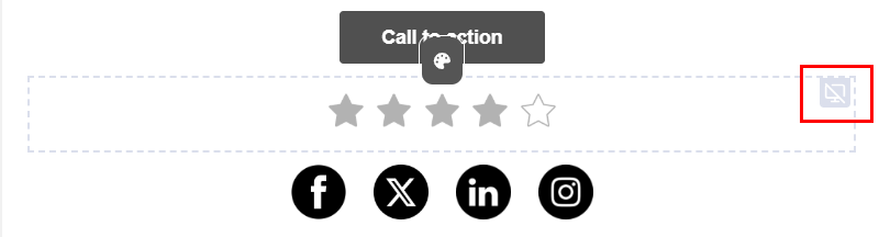 Version for which elements are hidden