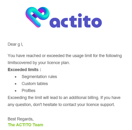 e-mail notification