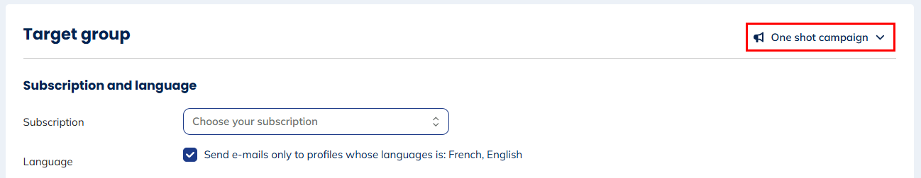 switch to another campaign type