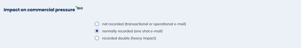 Impact on commercial pressure