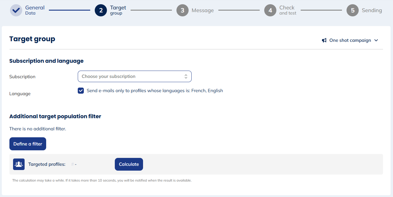 Subscription and languages