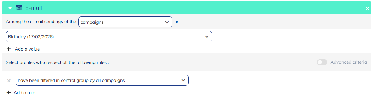 list of profiles filtered
