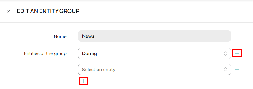 Add &amp; remove entity