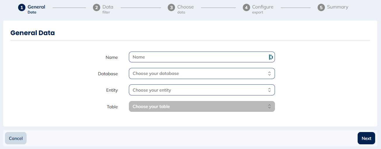 Step 1: General data