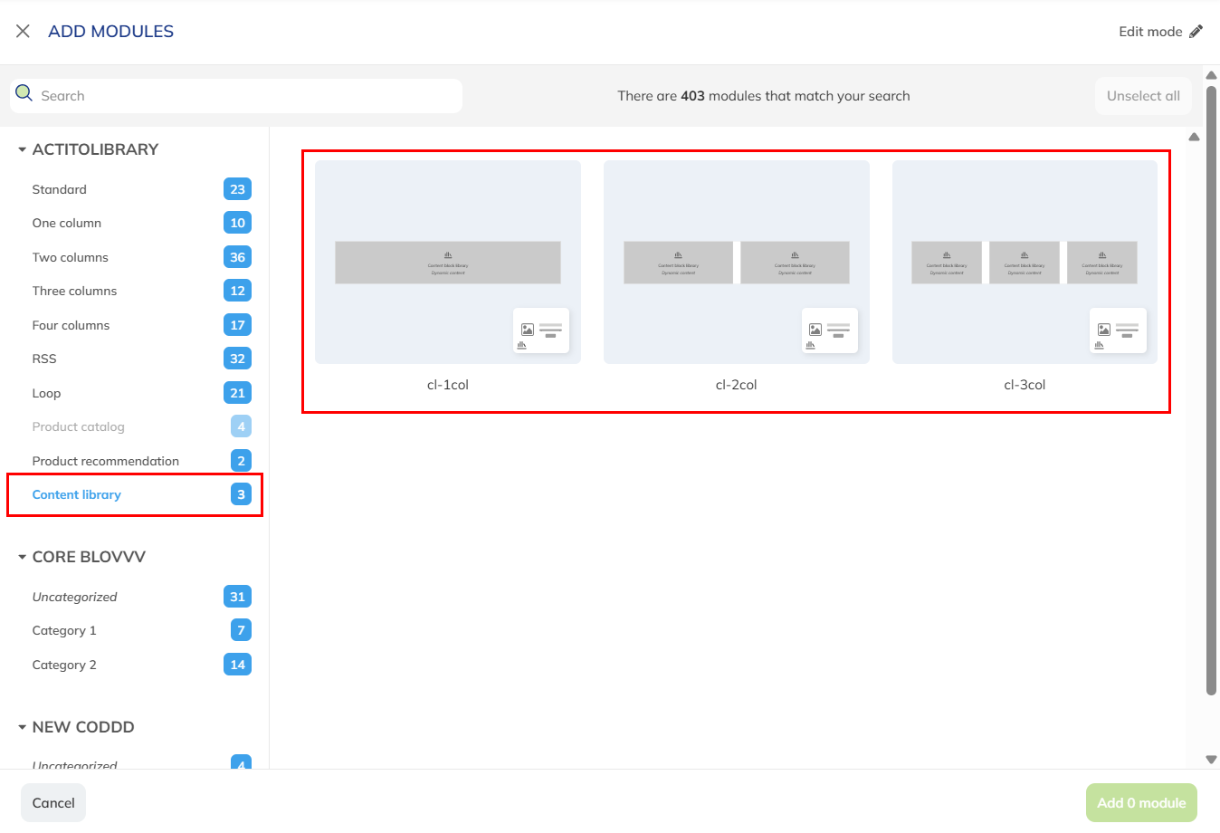 Add module