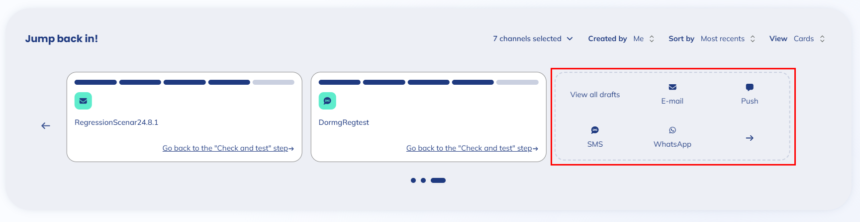 Access all the drafts