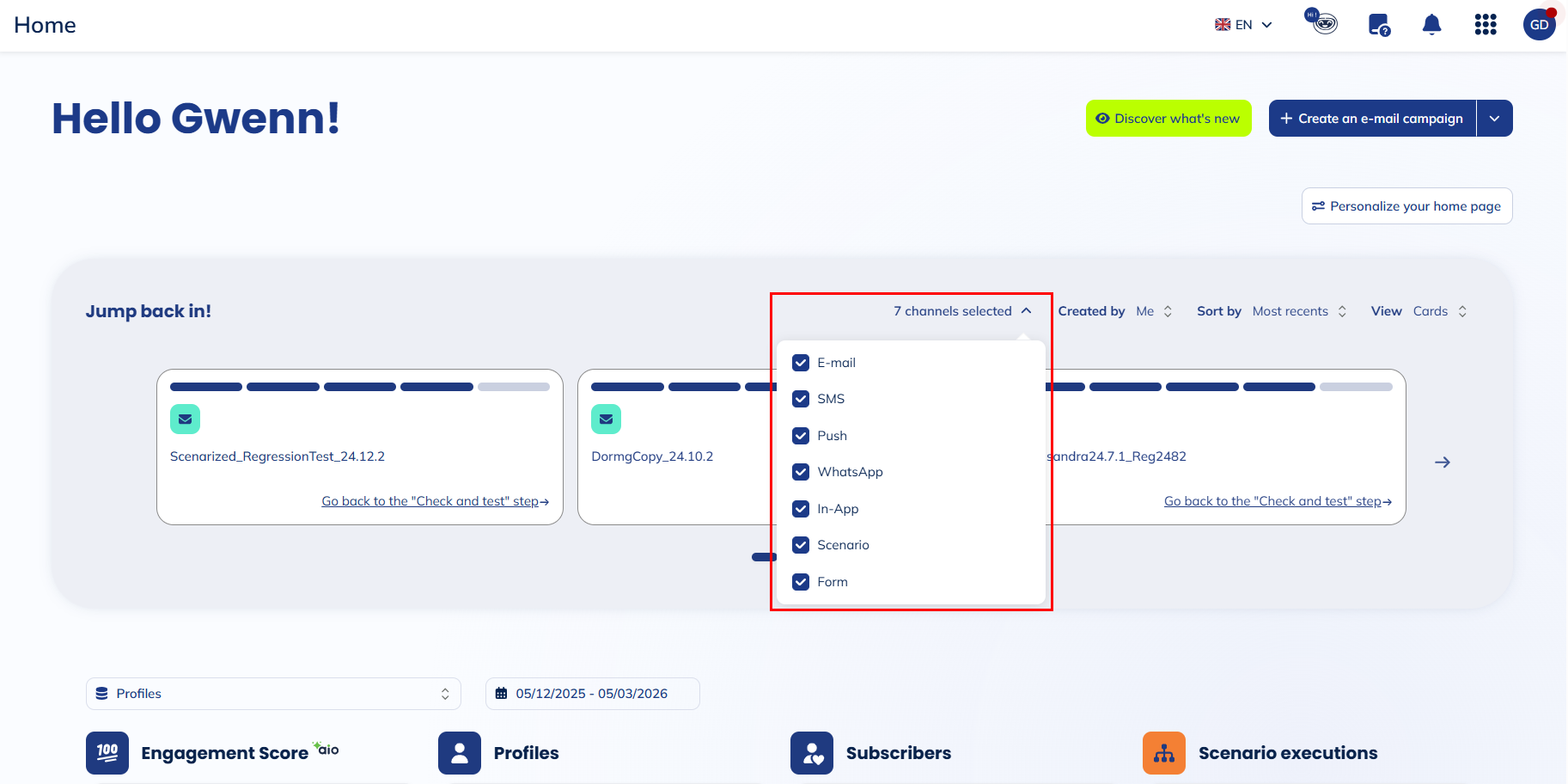 Scenario and Form drafts