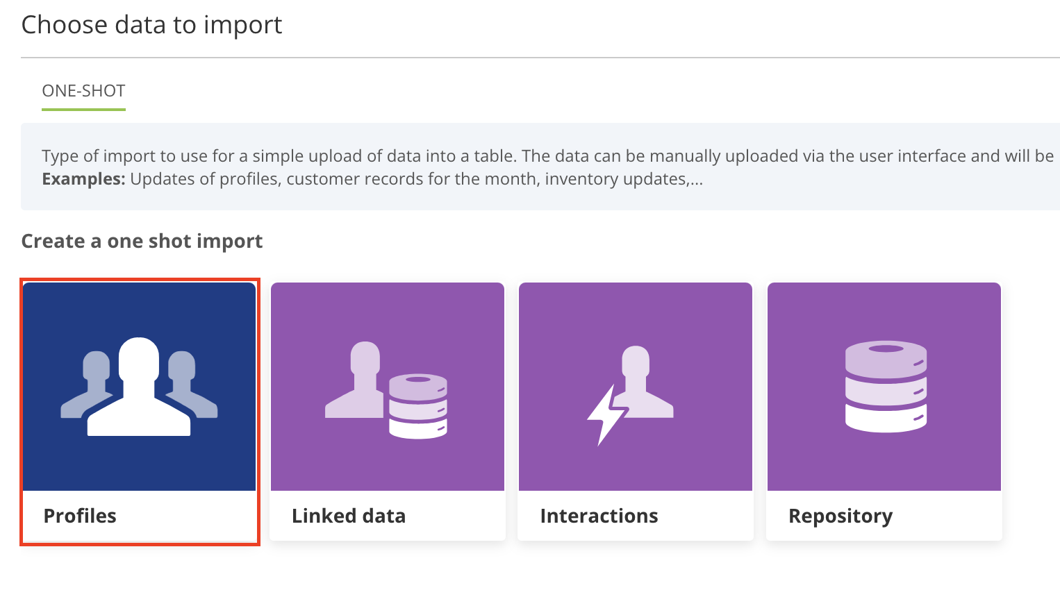 Profiles import