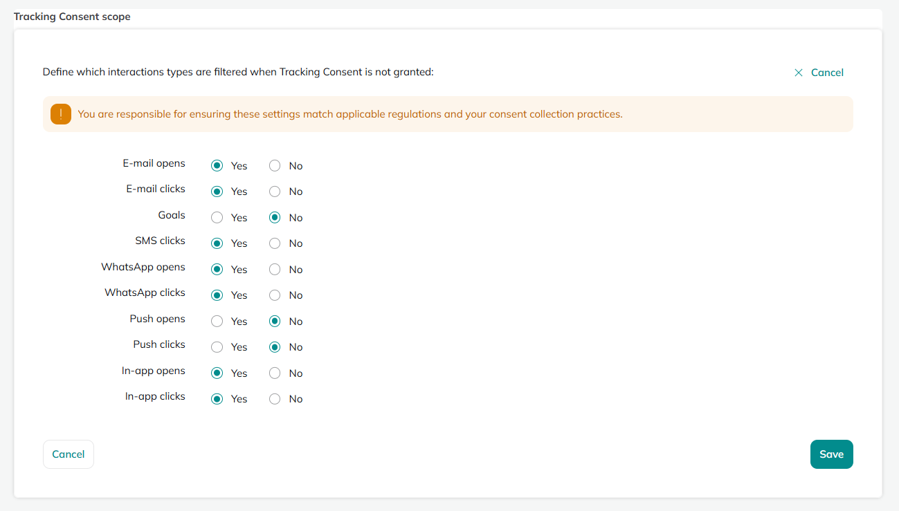 Filter interactions
