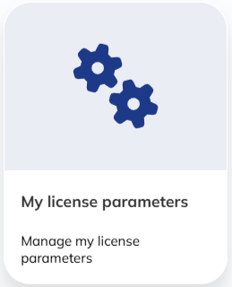 My license parameters