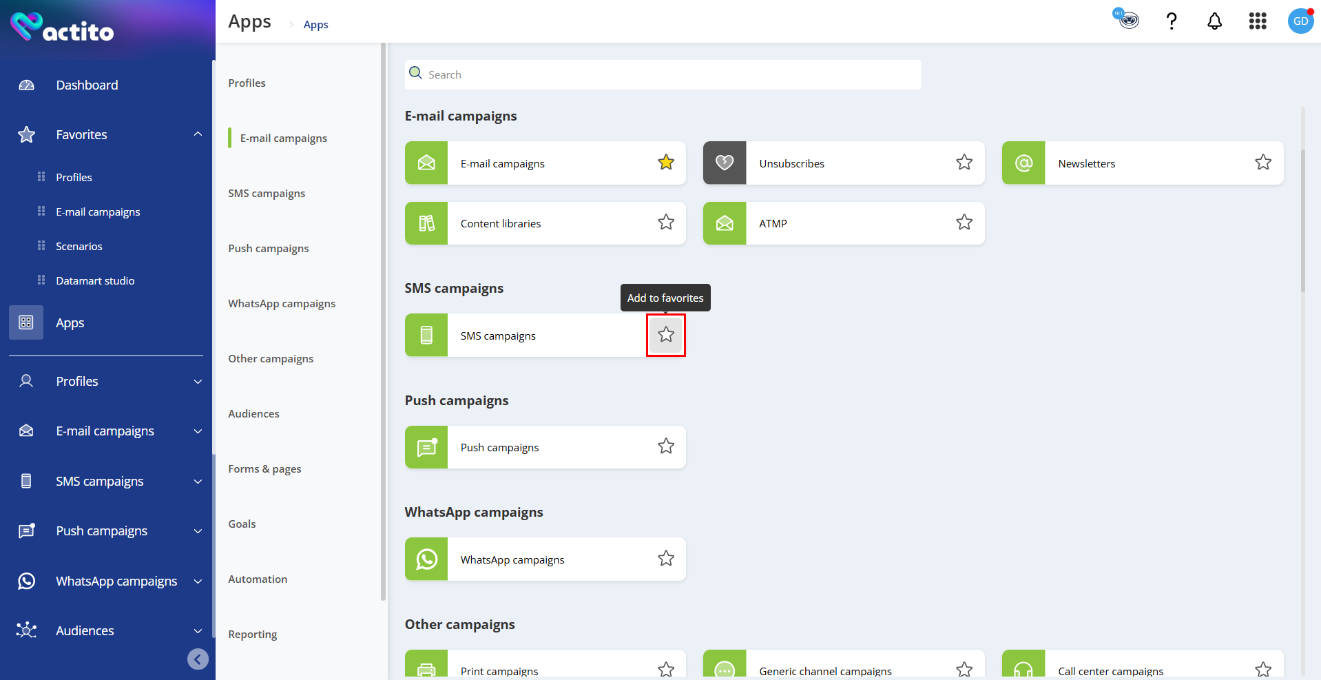 Add favorites