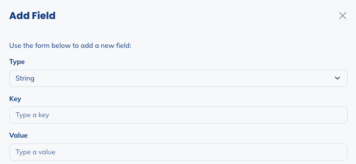 Add field form