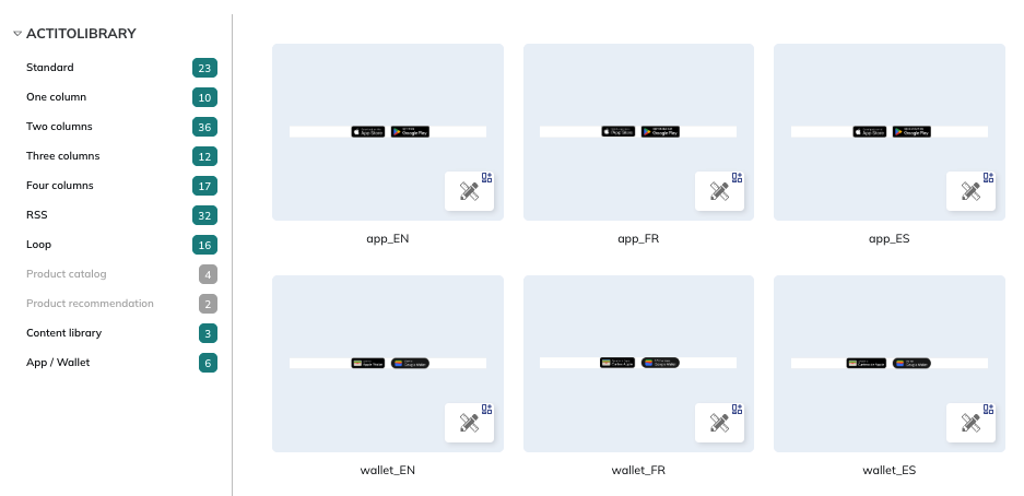 Wallet module in the block library