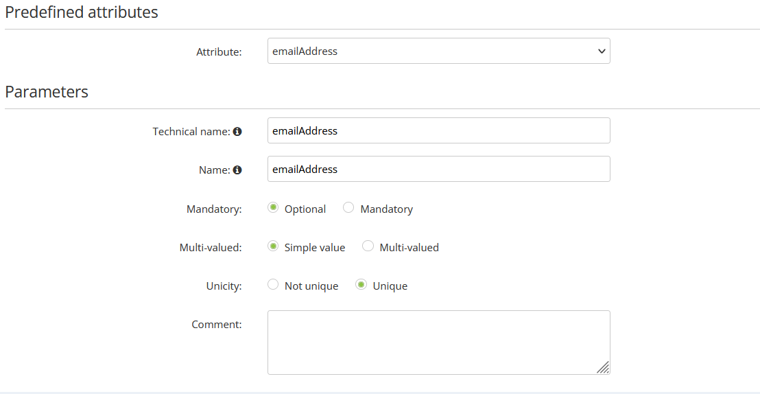 Predefined Attributes