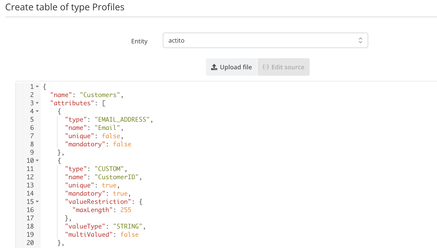 Json File view