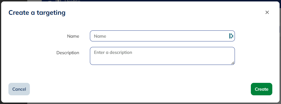 Create targeting