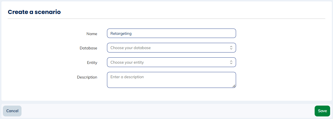 Create scenarios