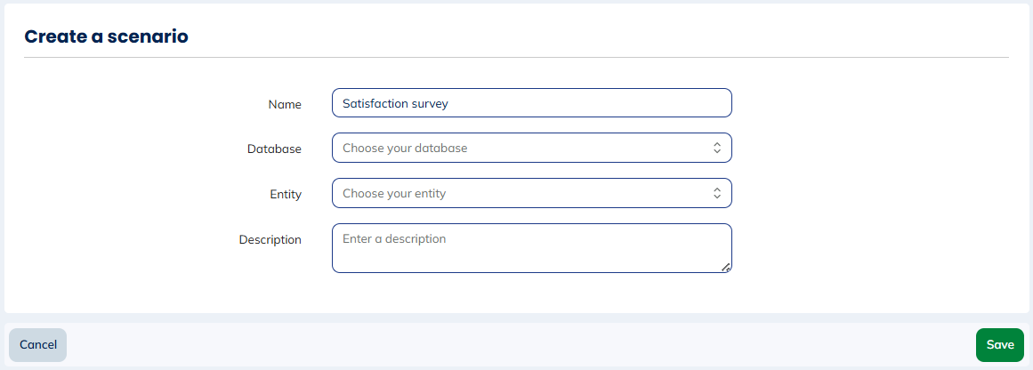 Create scenario
