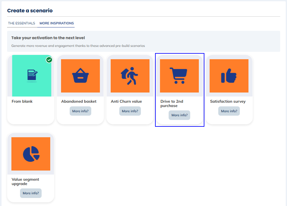 Drive to second purchase template