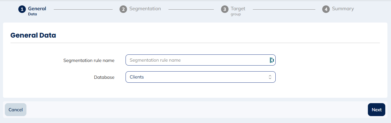 Step 1: General data
