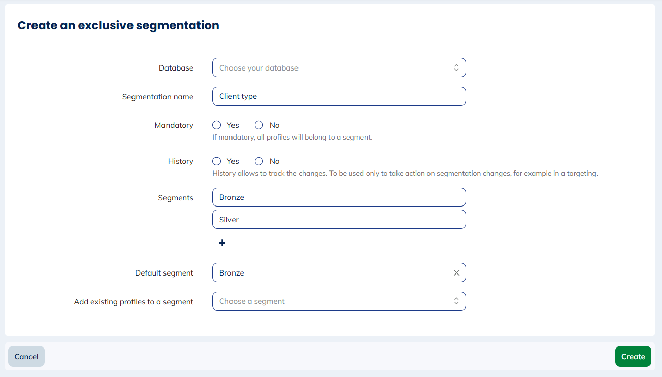 Exclusive Segmentation