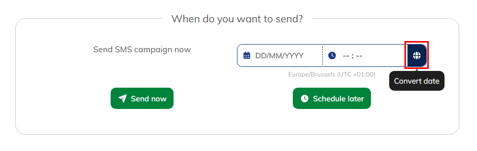 Schedule the sending