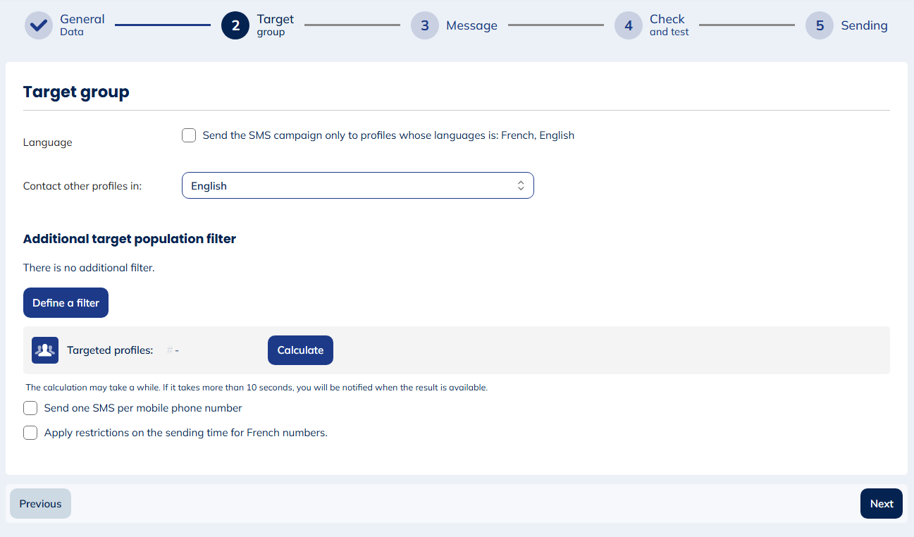 Step 2 - Target group