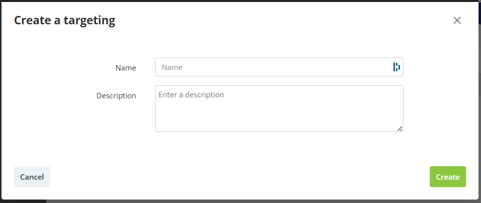 Create targeting