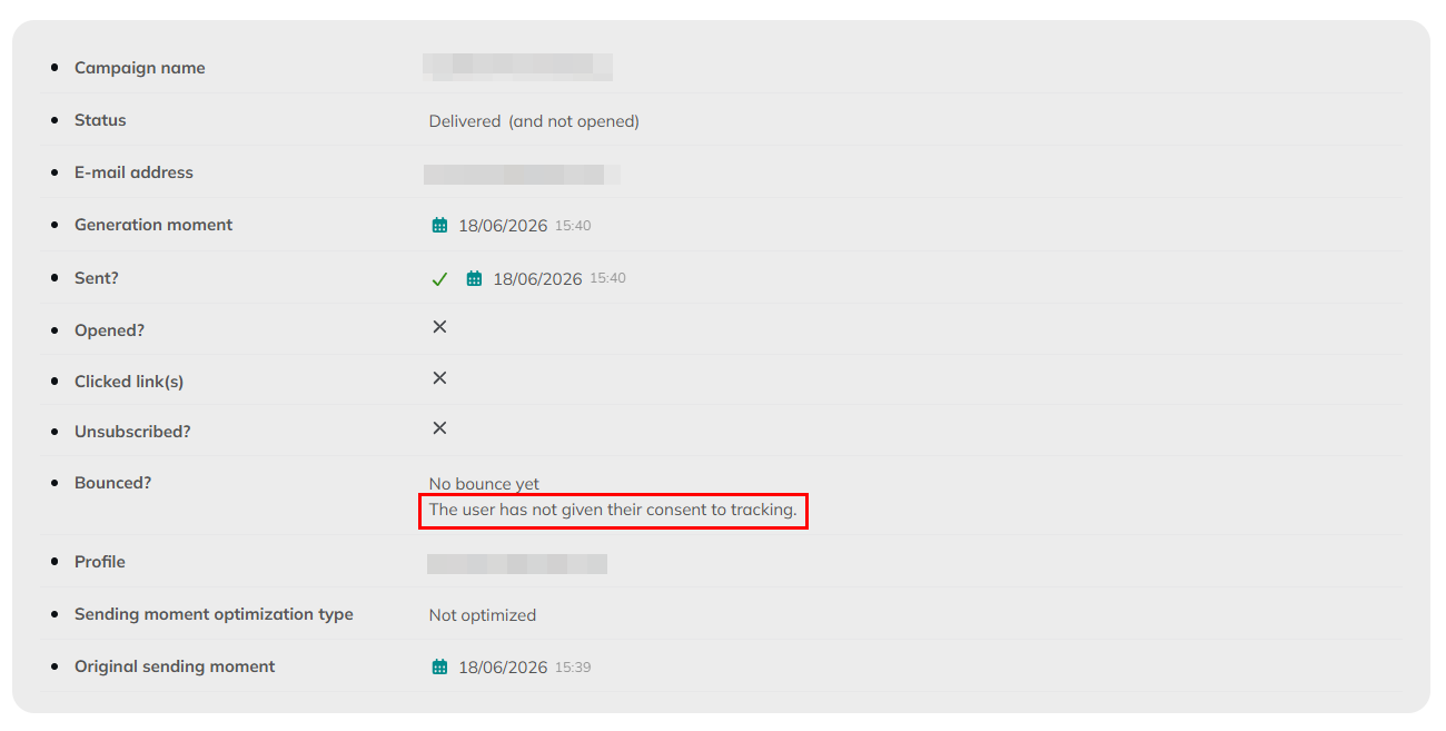 "Interactions" tab