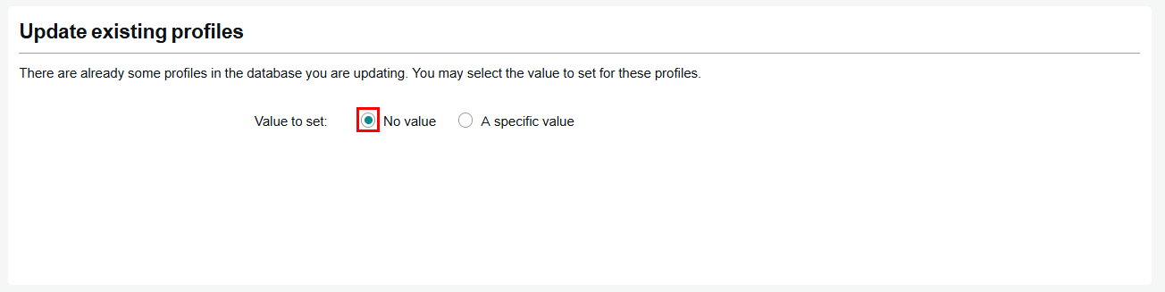 No value default