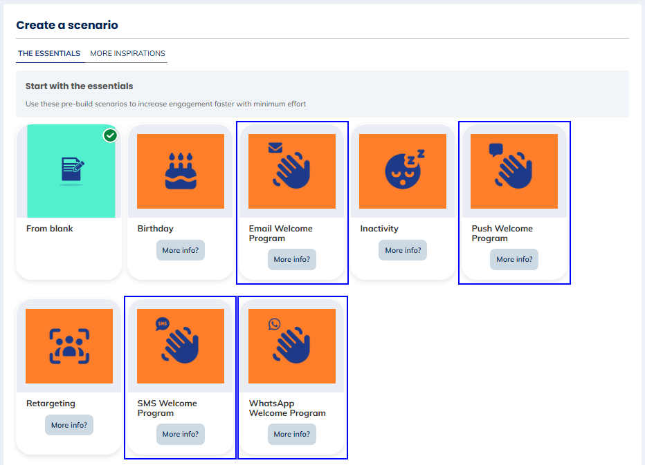 Welcome program template