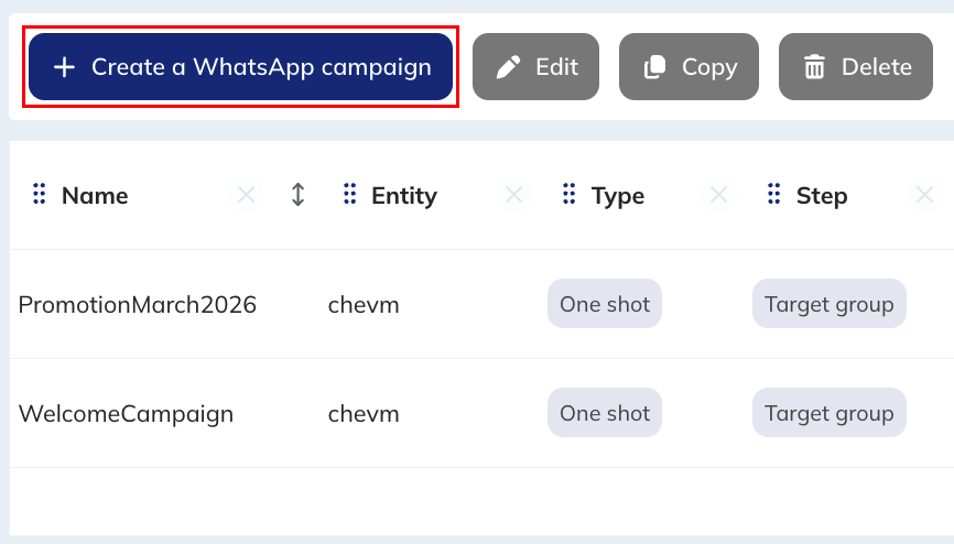 Create a WhatsApp campaign