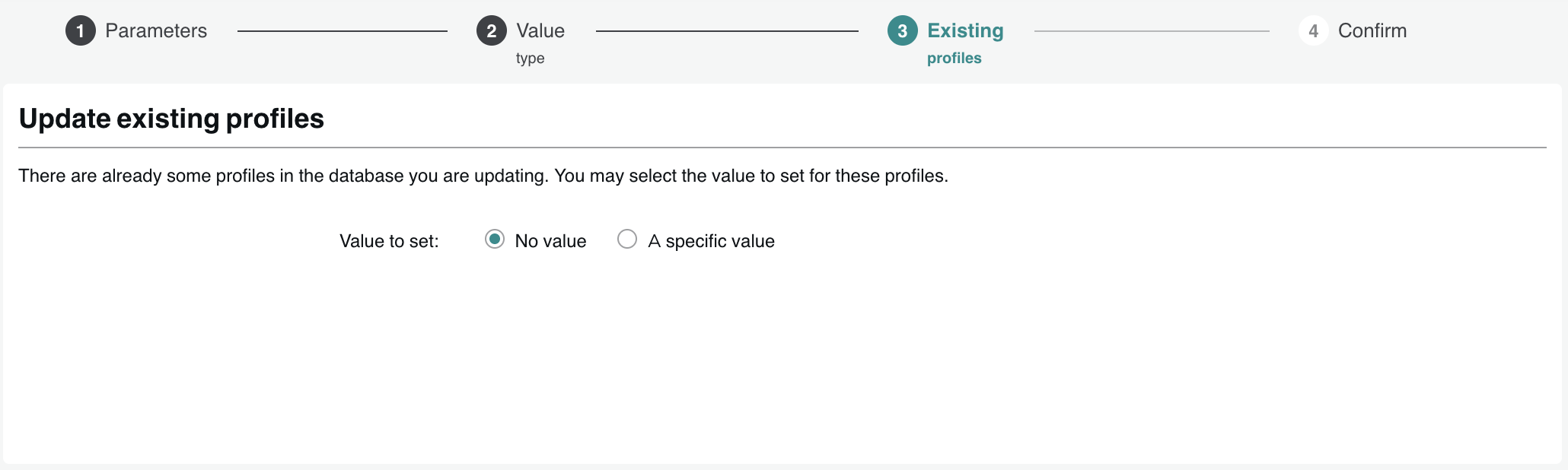 Update existing profiles