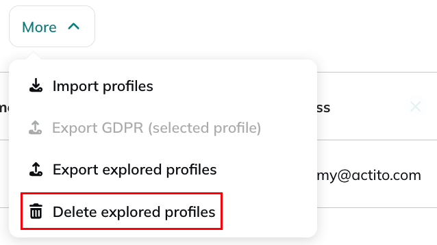Delete profiles list