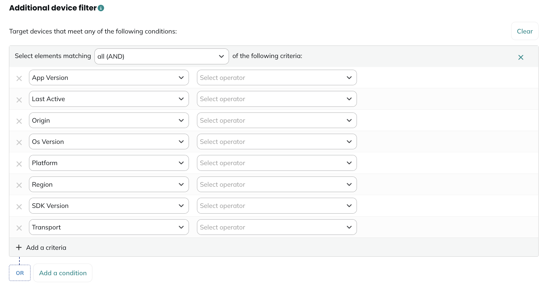 Additional device filter