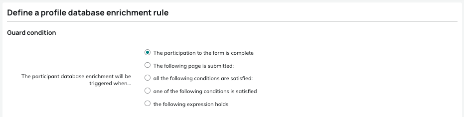 Guard condition