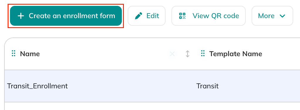 Create an enrollment form